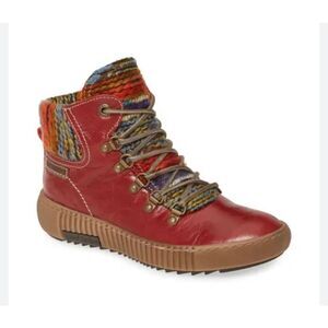Josef Seibel Women's Burgundy Leather Bozen/Kombi Maren Boots